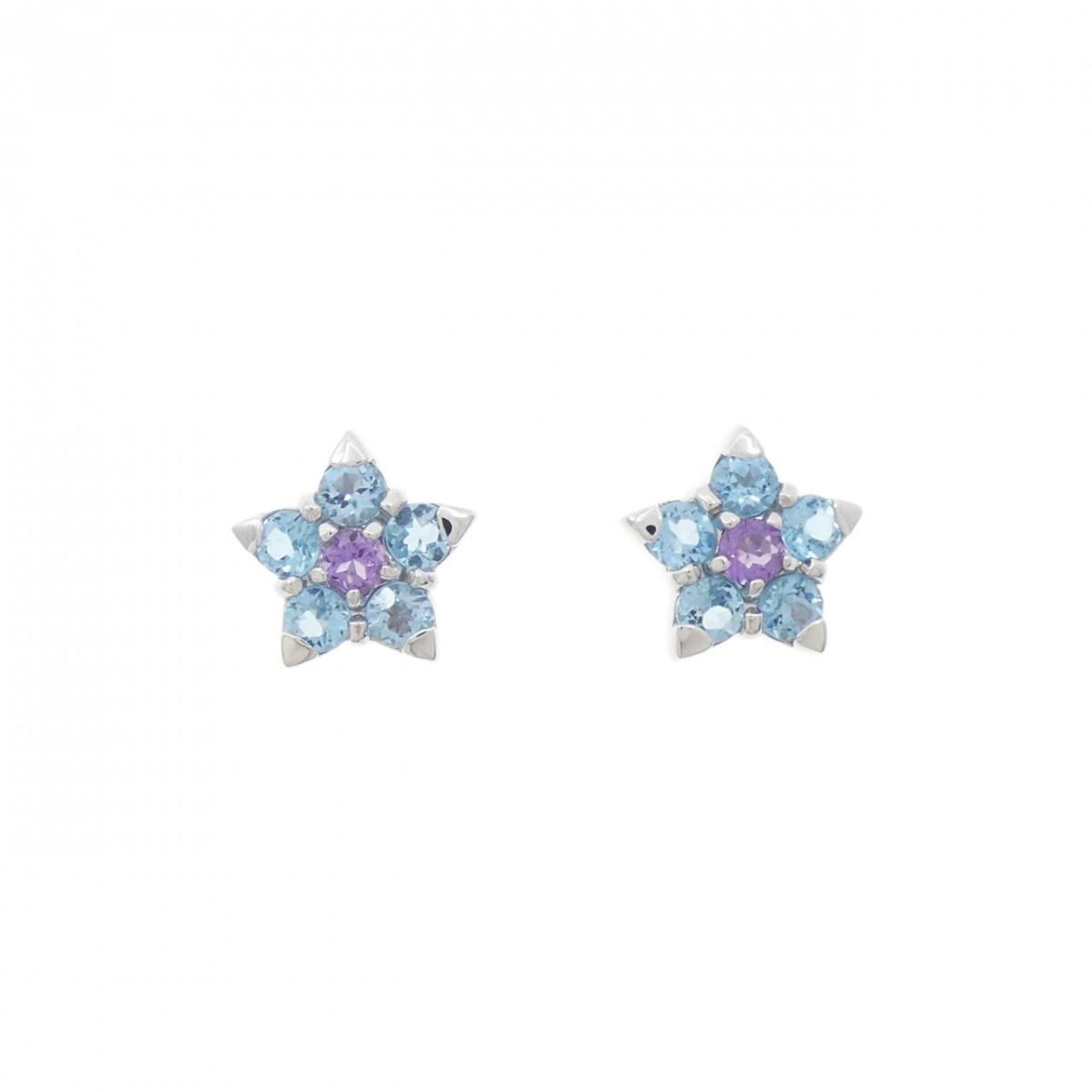 750WG スター アメジスト ピアス【中古】｜KOMEHYO ONLINESTORE 店