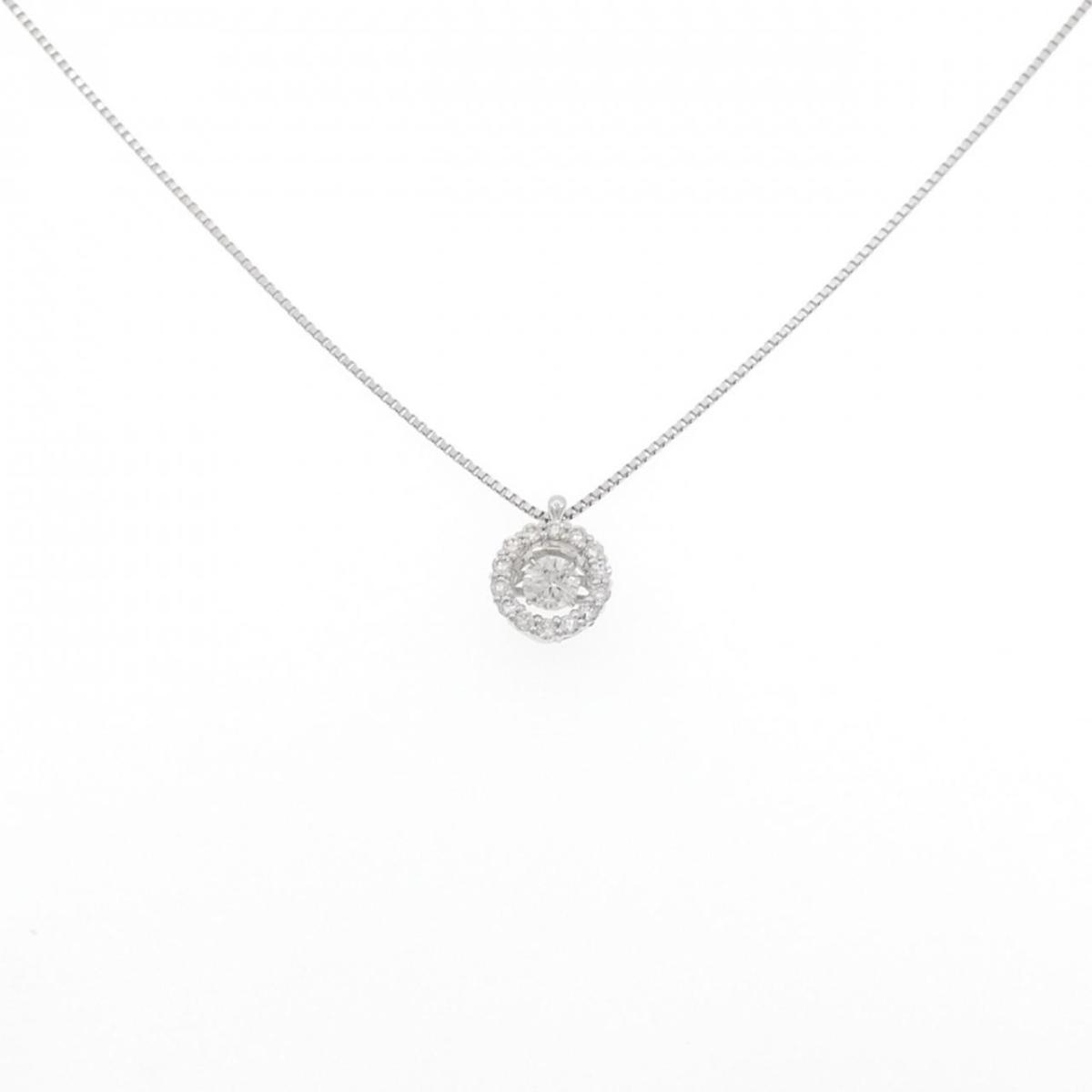 PT900/PT850 ダイヤモンド ネックレス 0.233CT【中古】