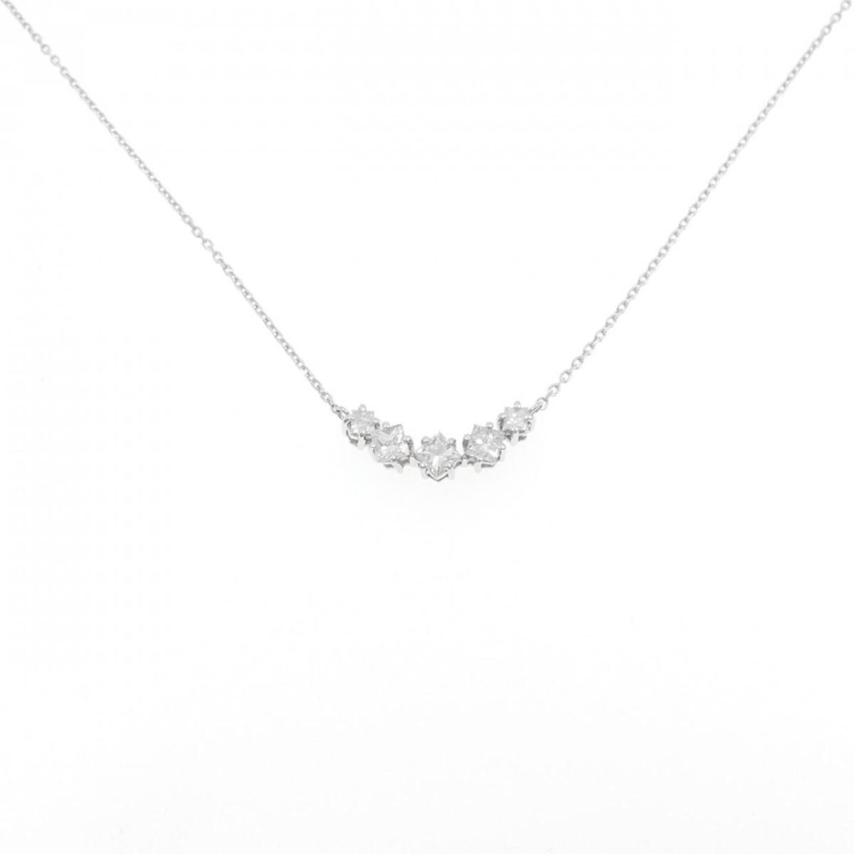 PT900/PT850 ダイヤモンド ネックレス 0.53CT【中古】 45,360円