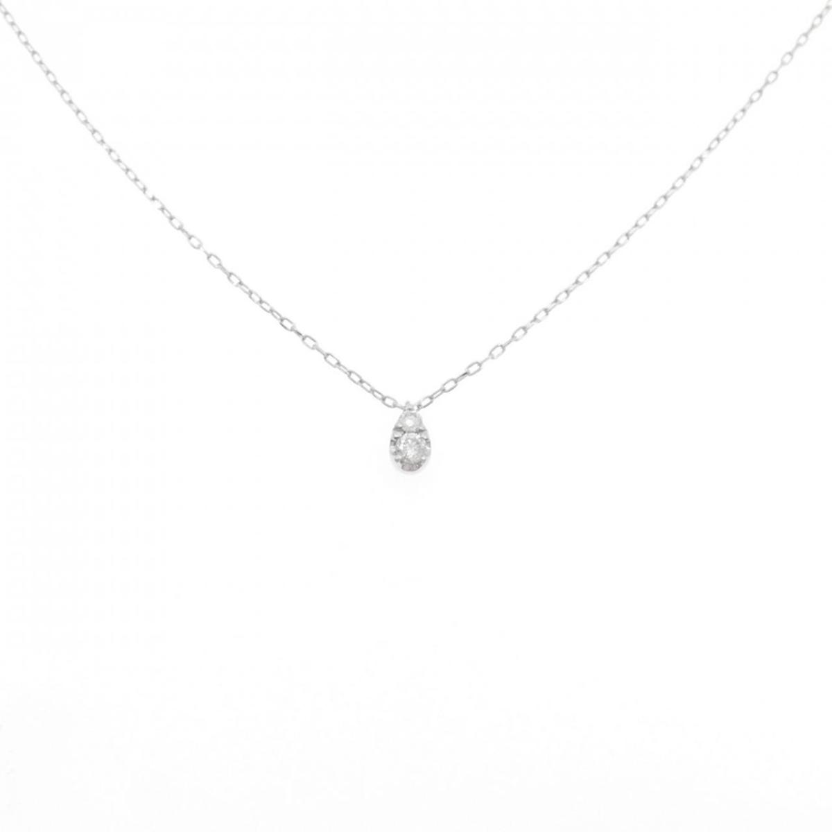 PT950/PT850 ダイヤモンド ネックレス 0.10CT【中古】