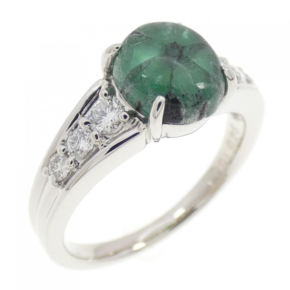 PT900 トラピッチェエメラルド リング 1.591CT【中古】