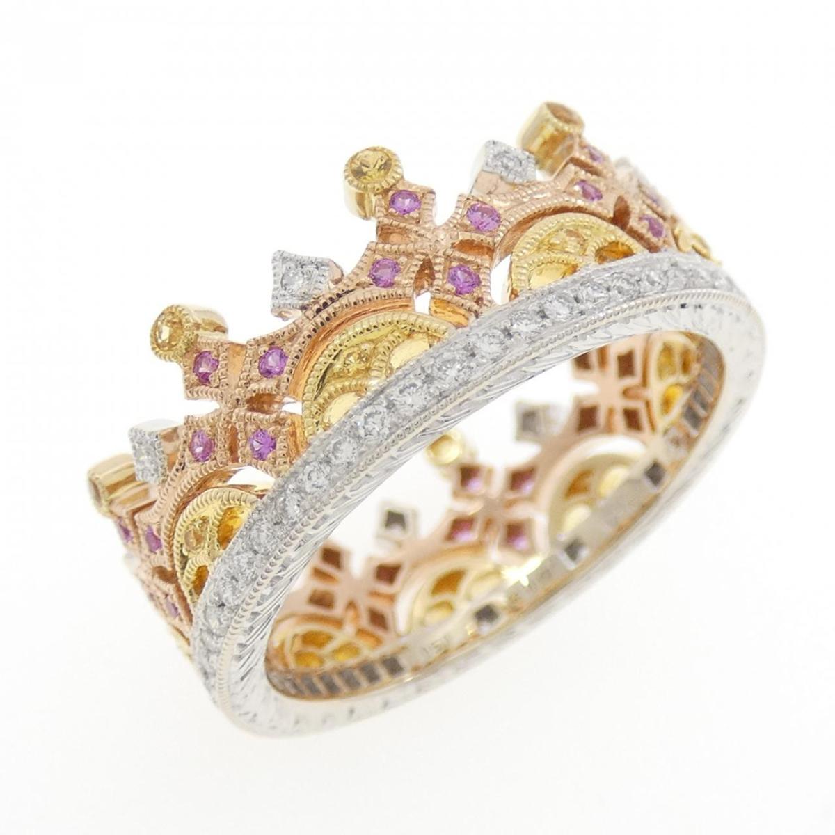 750スリーカラー サファイヤ リング 0.30CT【中古】|KOMEHYO ONLINESTORE 店