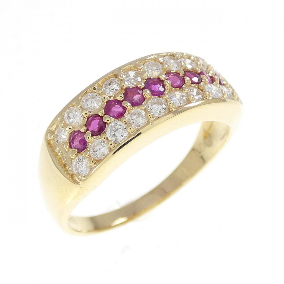 K18YG ルビー リング 0.35CT【中古】