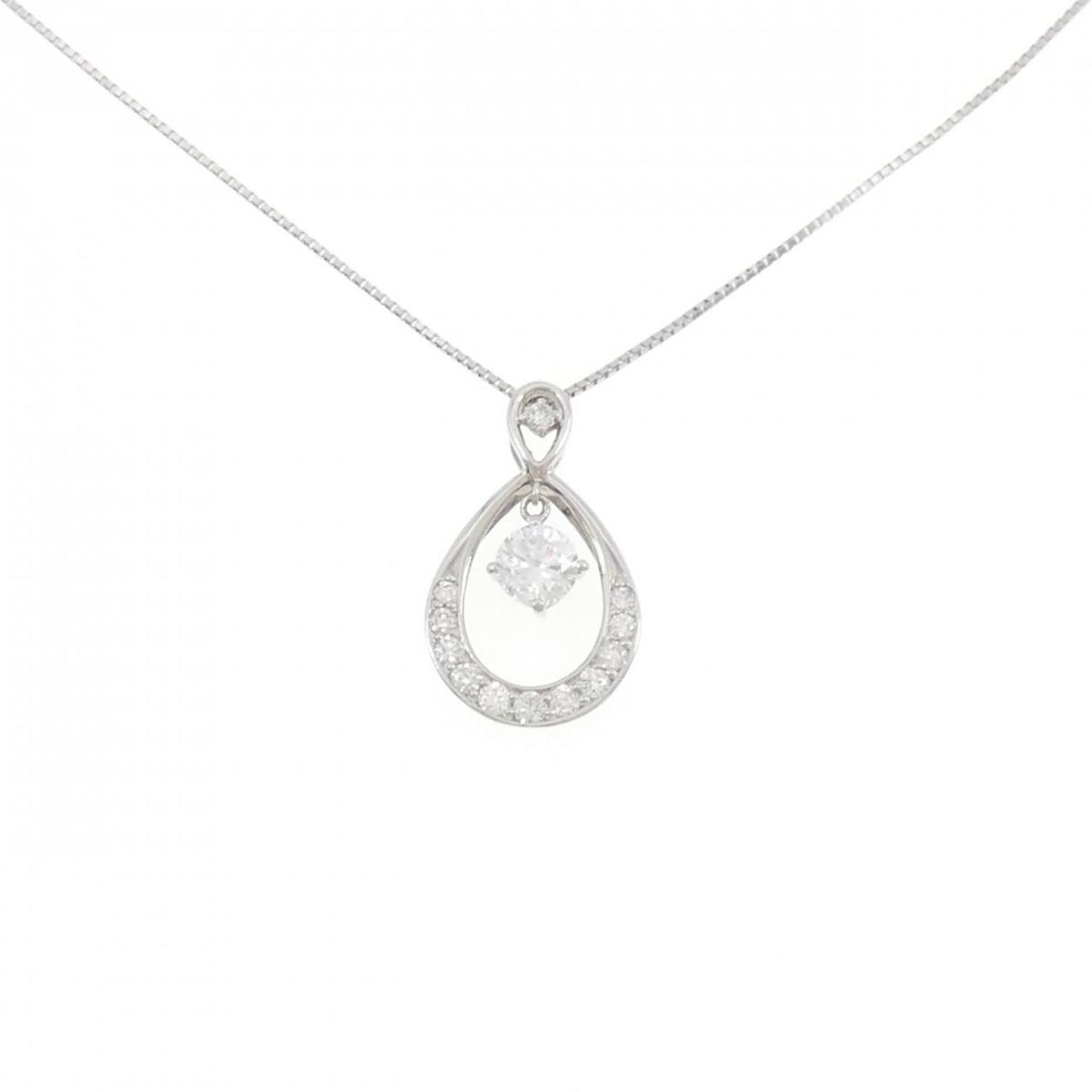 PT950/PT850 ダイヤモンド ネックレス 0.448CT【中古】