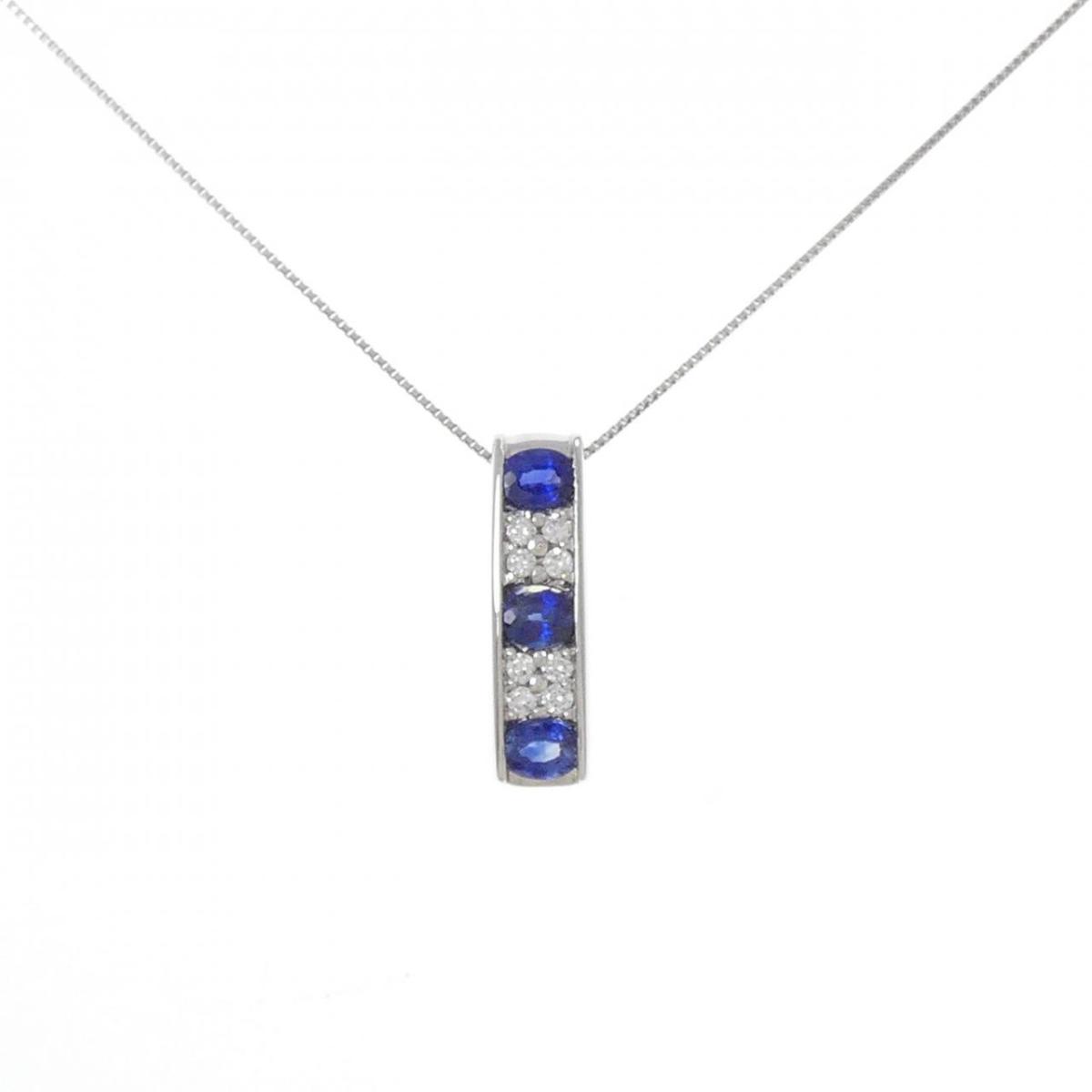 PT900/PT850 サファイヤ ネックレス 0.90CT【中古】