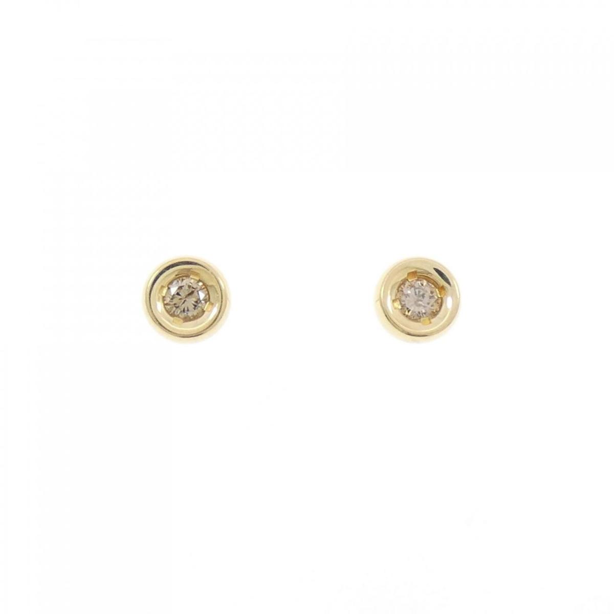 K18YG ダイヤモンド ピアス 0.12CT【中古】