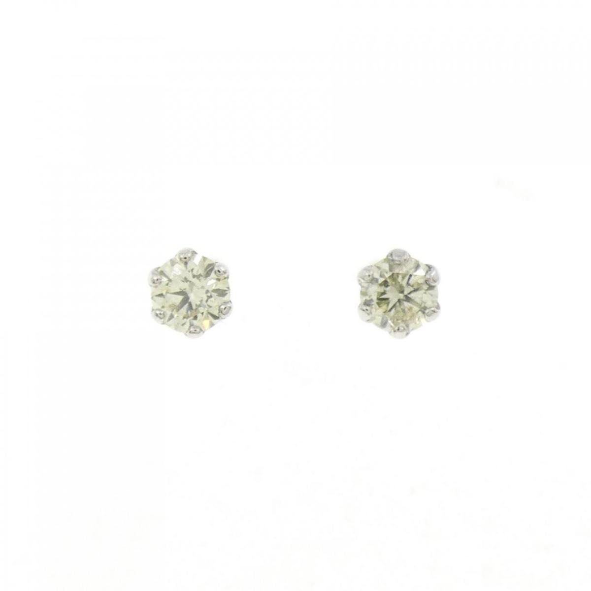PT900 ソリティア ダイヤモンド ピアス 0.20CT【中古】 21,164円