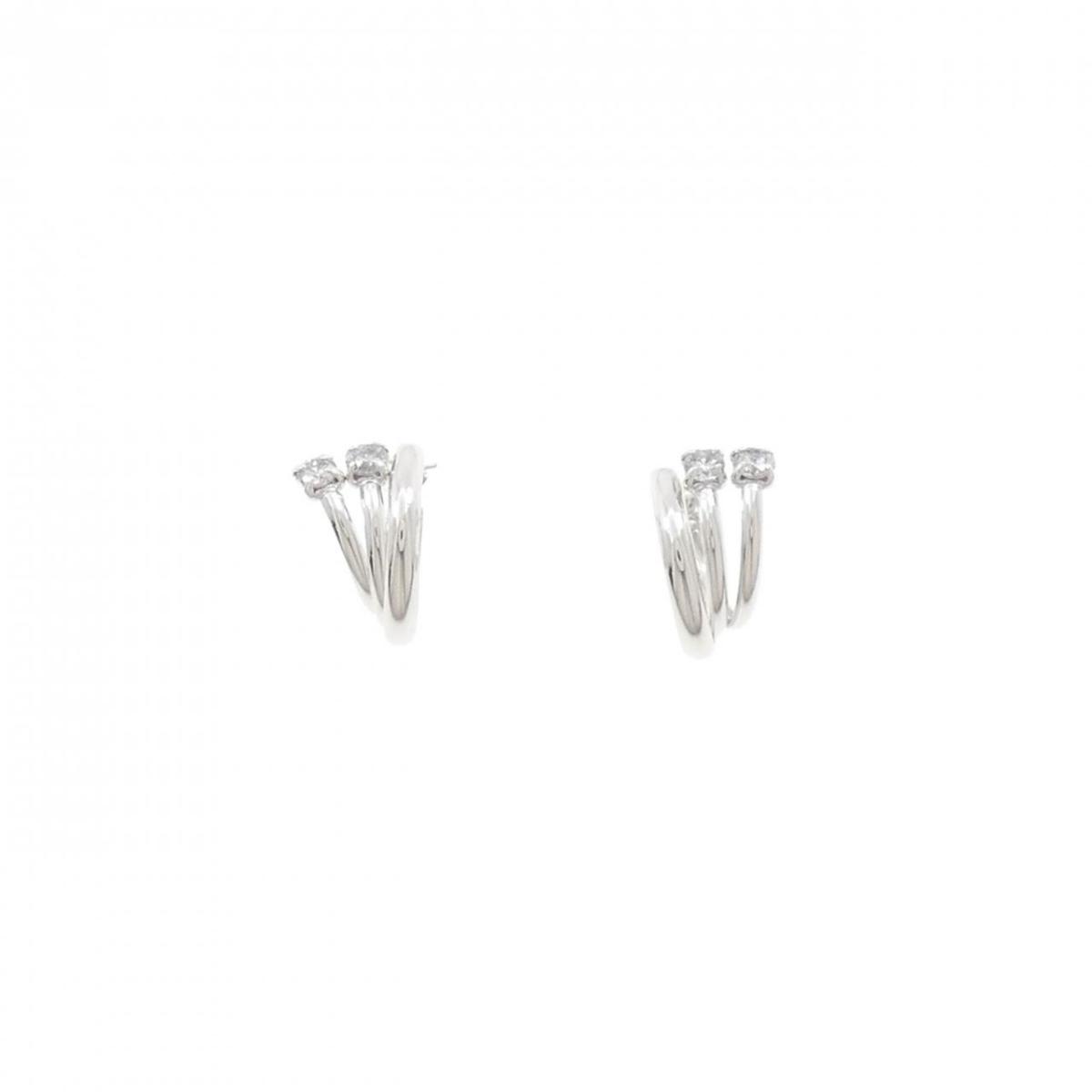 K14WG ダイヤモンド ピアス 0.12CT【中古】|KOMEHYO ONLINESTORE 店