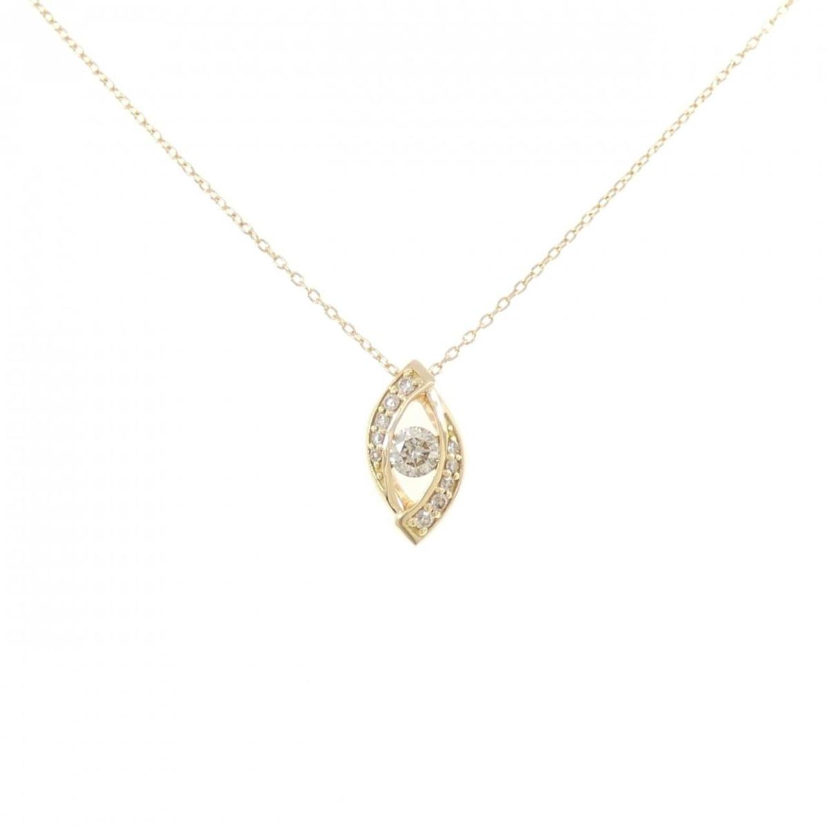 K18YG ダイヤモンド ネックレス 0.17CT【中古】