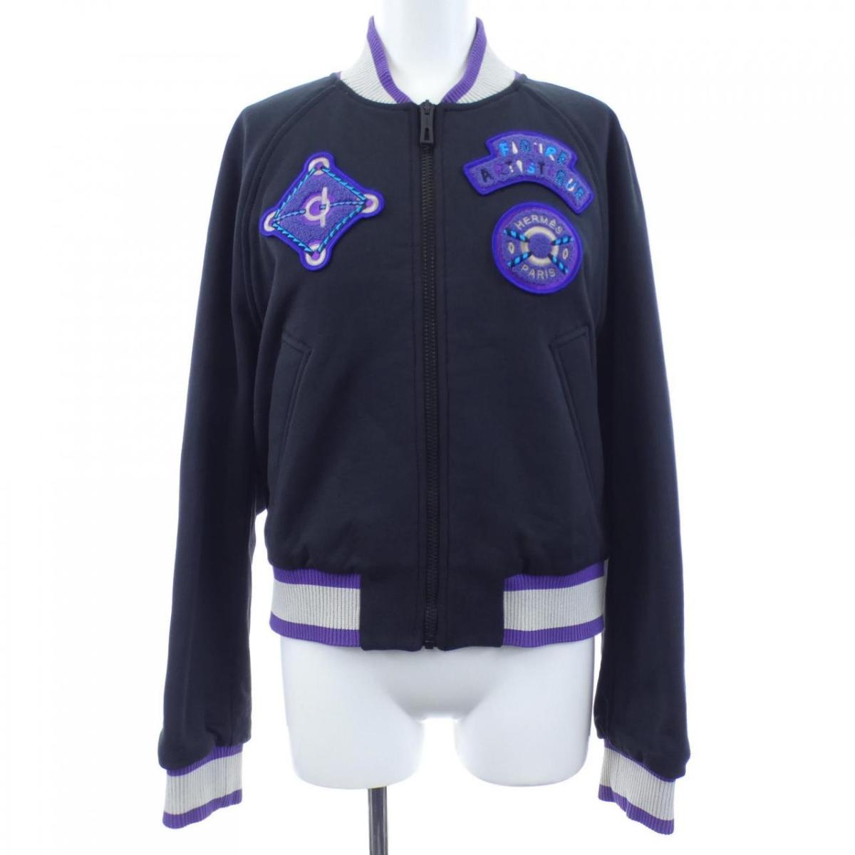 エルメス HERMES FIGURE ARTISTIQUE VARSITY EMBROIDE 3H4208DD ブルゾン【中古】