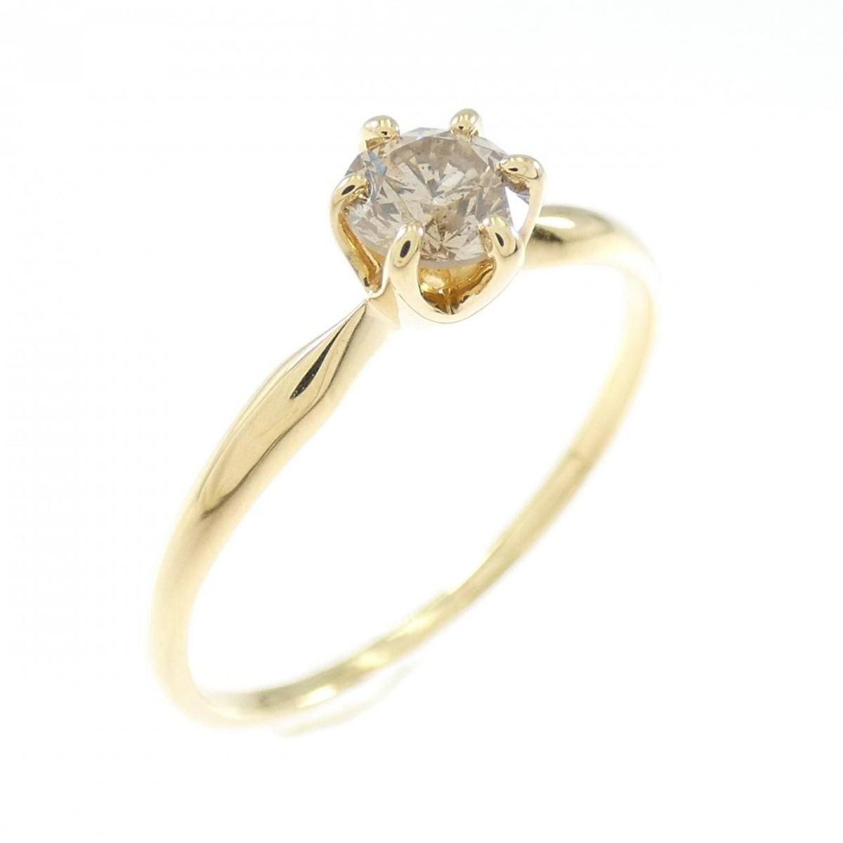K18YG ソリティア ダイヤモンド リング 0.30CT【中古】