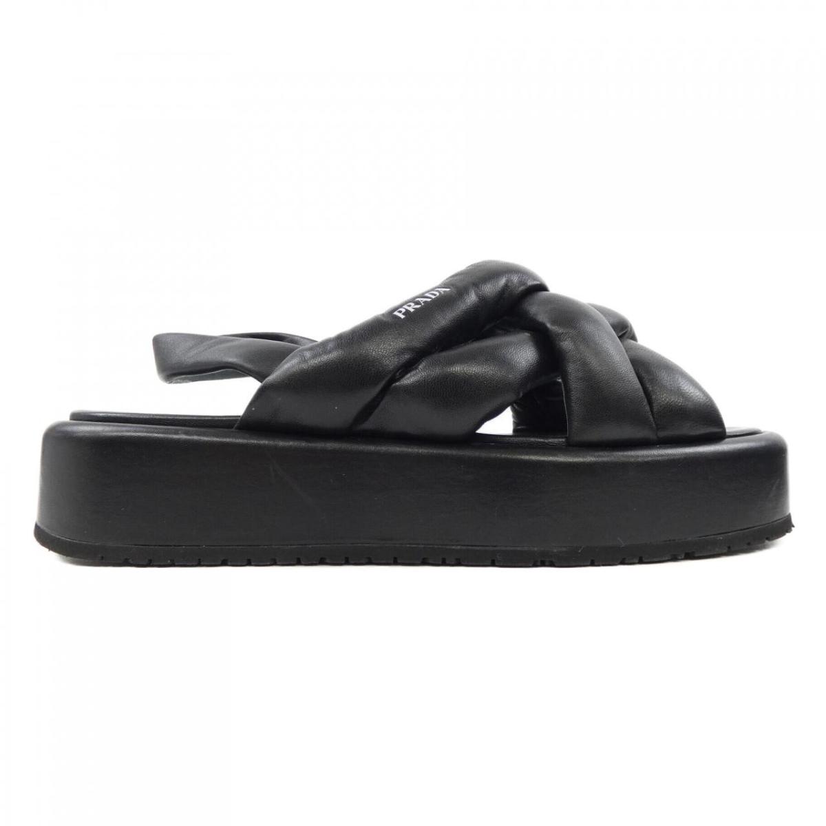 プラダ PRADA 1XZ747 滑っこい質問用紙 サンダル【中古】