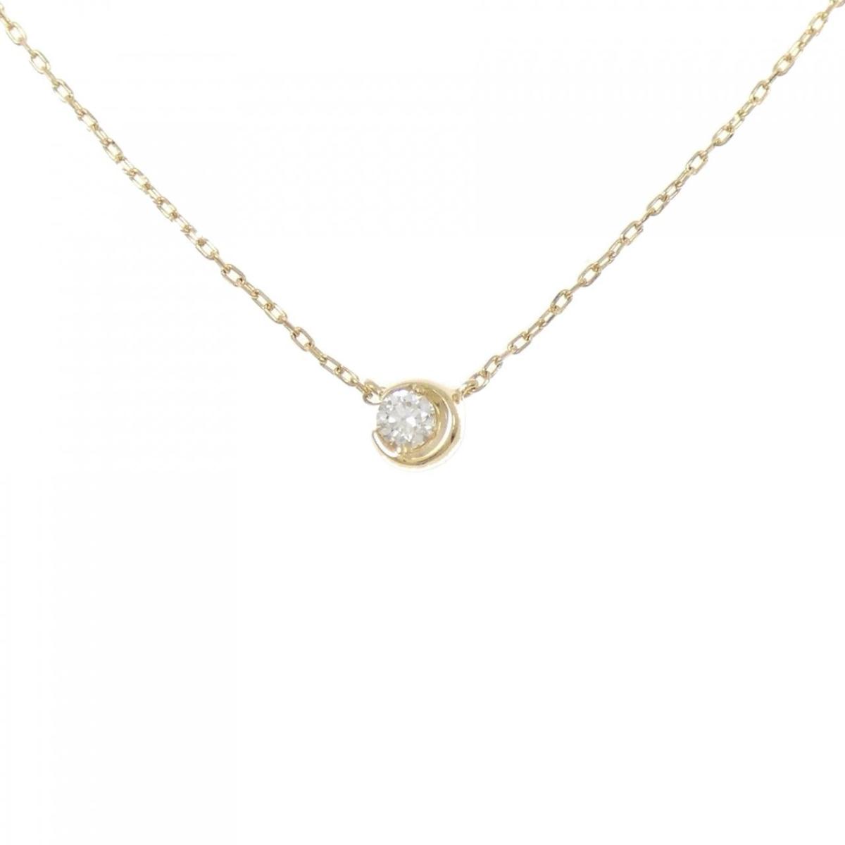 スタージュエリー ムーンセッティング ネックレス 0.04CT【中古】