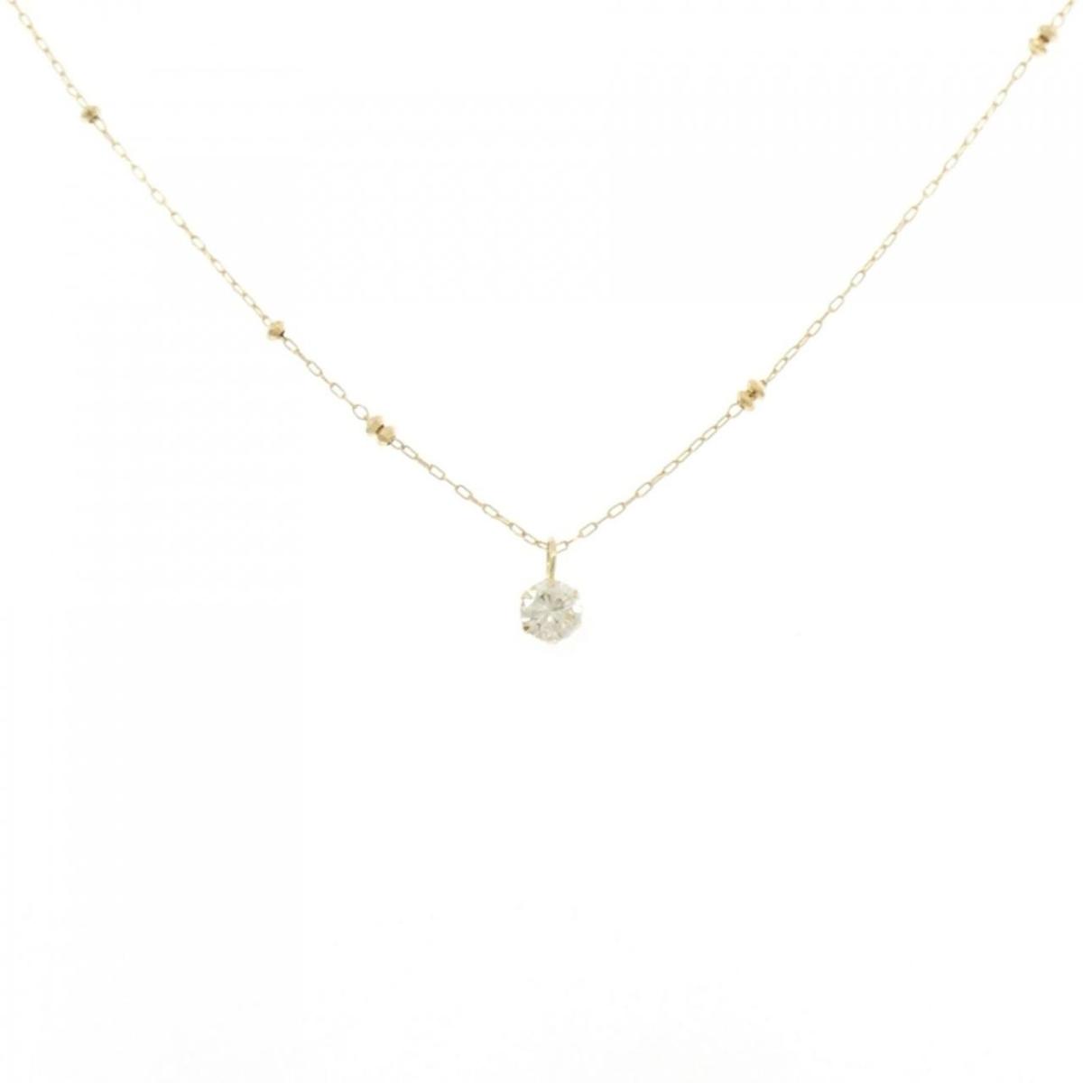 K18YG ソリティア ダイヤモンド ネックレス 0.20CT【中古】
