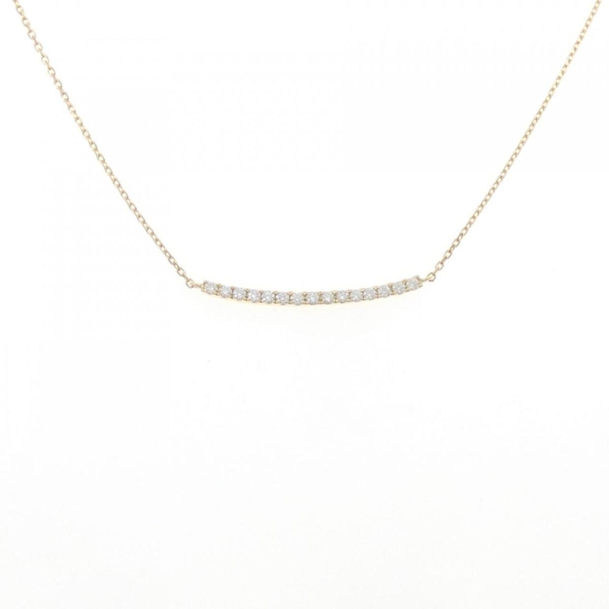 K18YG ダイヤモンド ネックレス 0.18CT【中古】