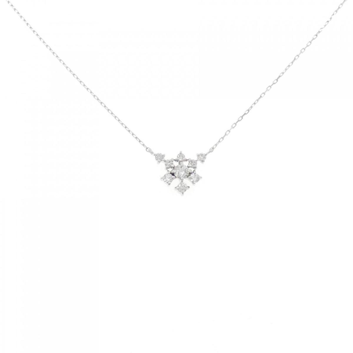 K10WG ダイヤモンド ネックレス 0.05CT【中古】