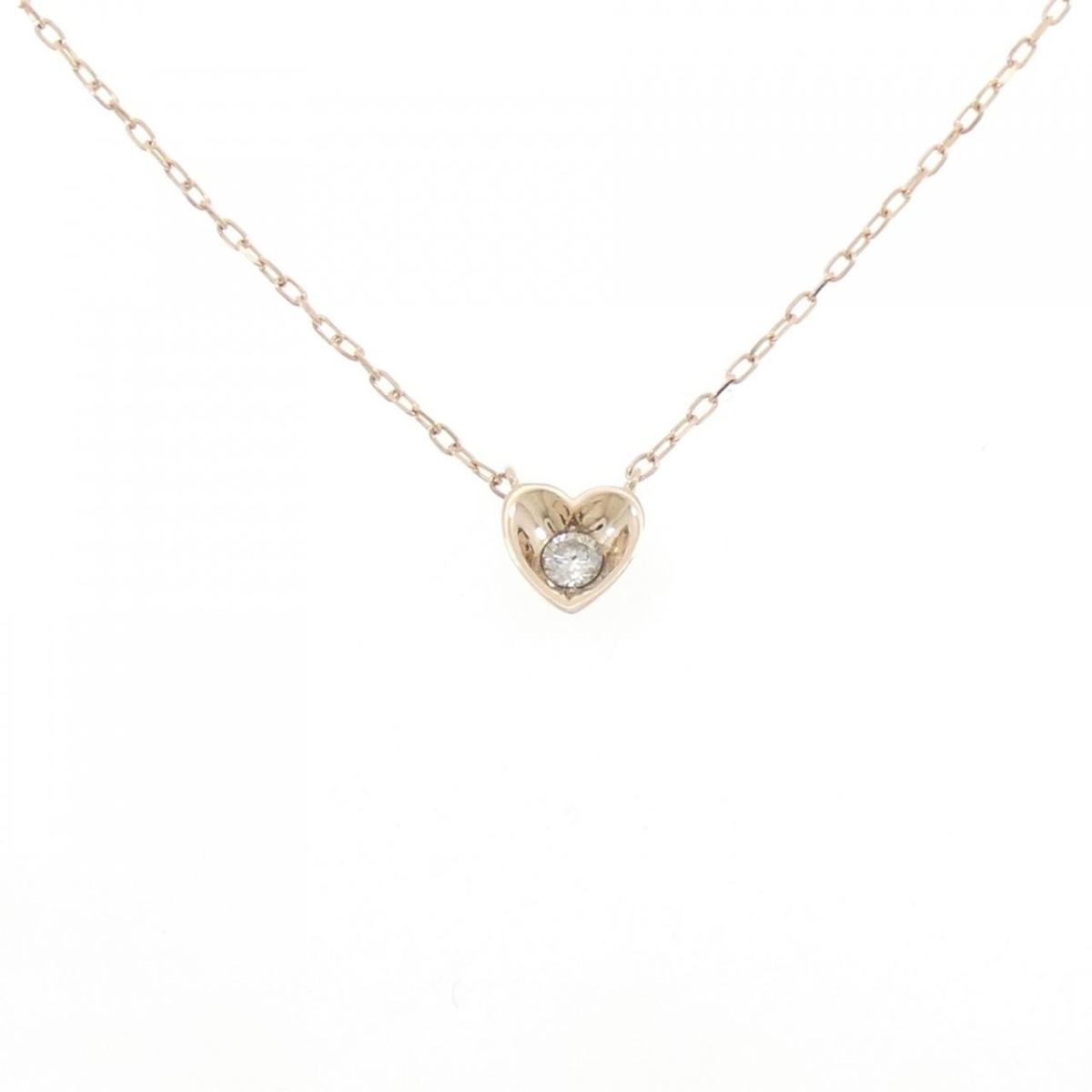 K10PG ハート ダイヤモンド ネックレス 0.07CT【中古】｜KOMEHYO ONLINESTORE 店