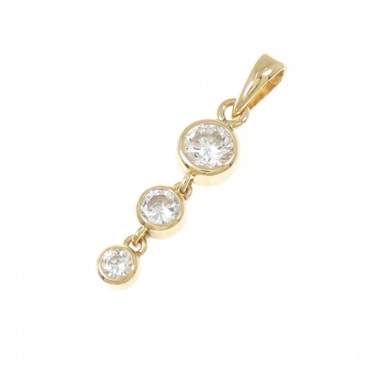 K18YG ダイヤモンド ペンダント 0.51CT【中古】