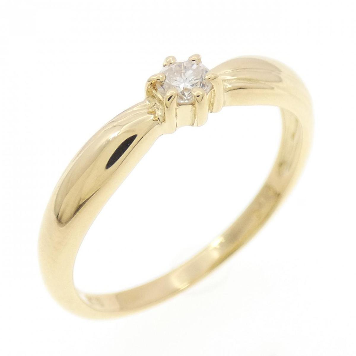 K18YG ダイヤモンド リング 0.10CT【中古】