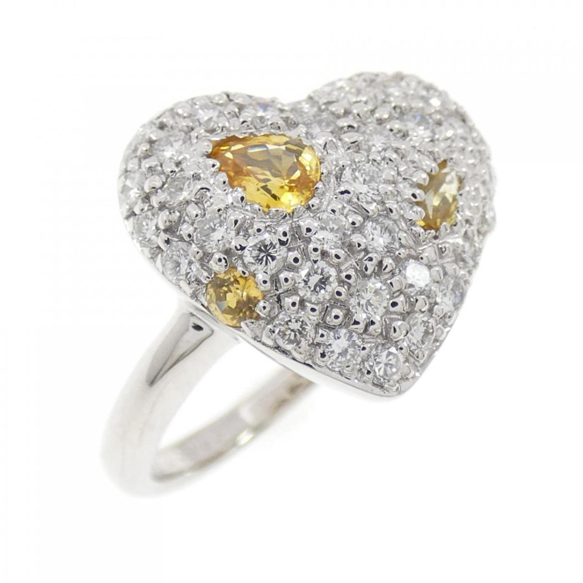 750WG ハート サファイヤ リング 0.33CT【中古】|KOMEHYO ONLINESTORE 店