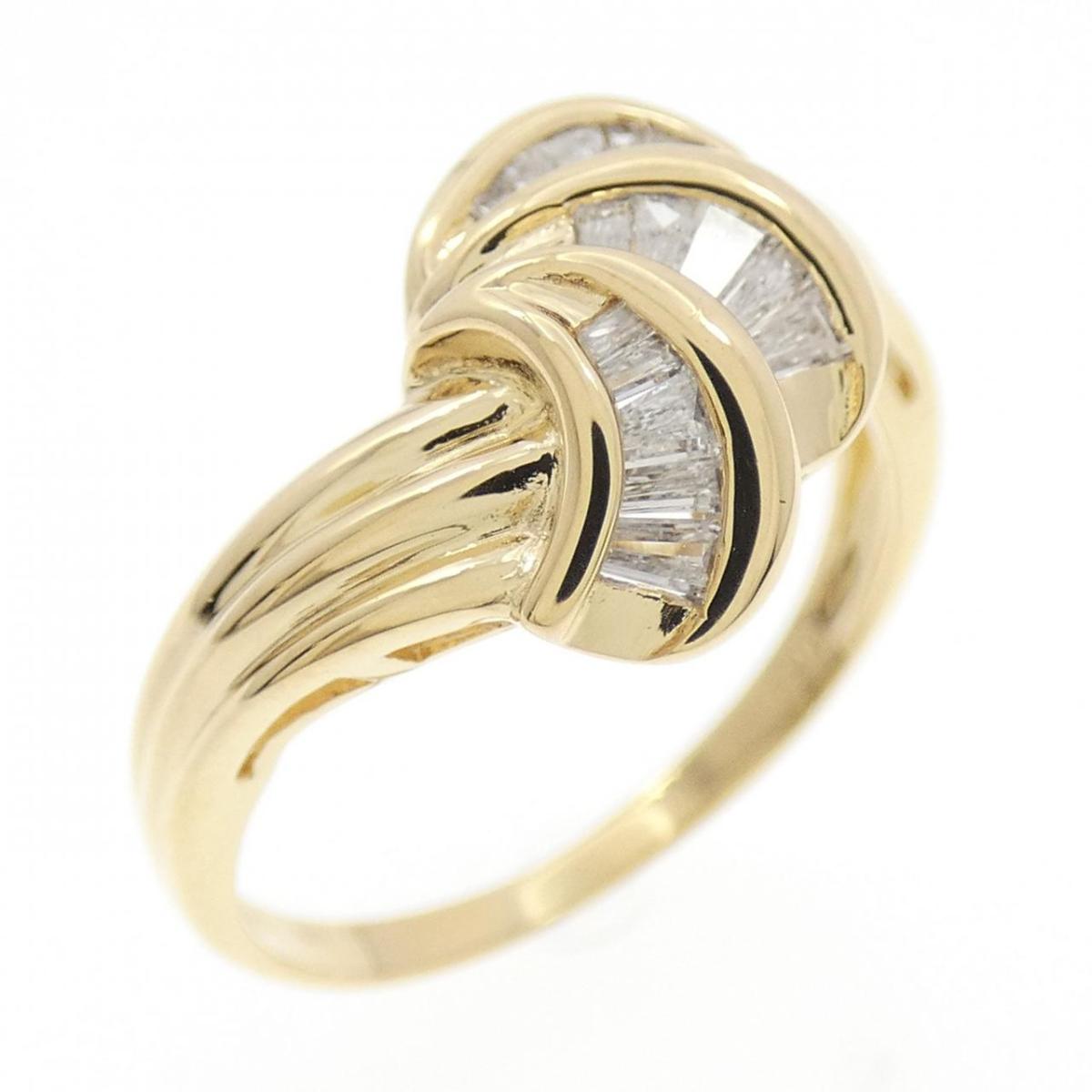 K18YG/K18WG ダイヤモンド リング 0.20CT【中古】