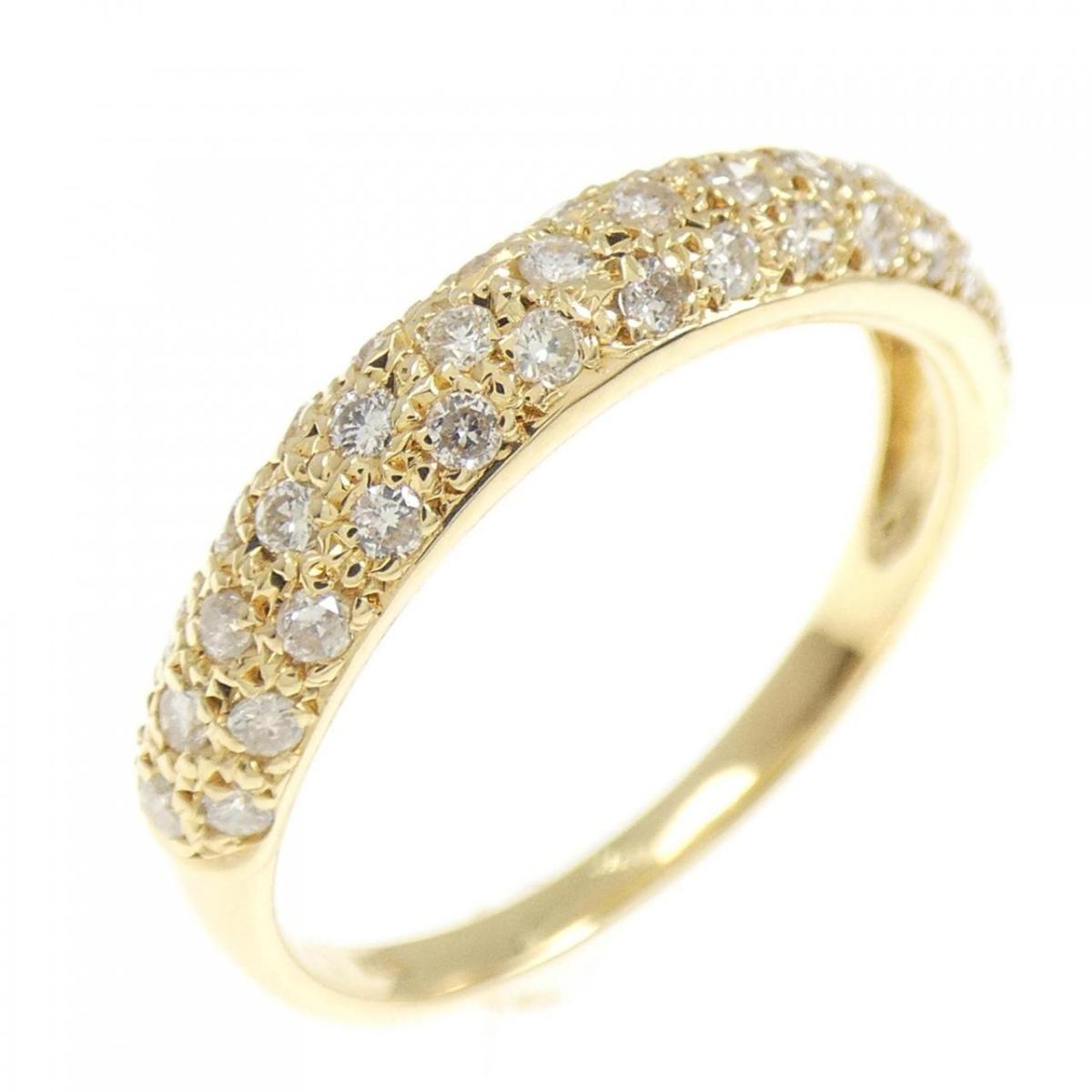 K18YG パヴェ ダイヤモンド リング 0.43CT【中古】