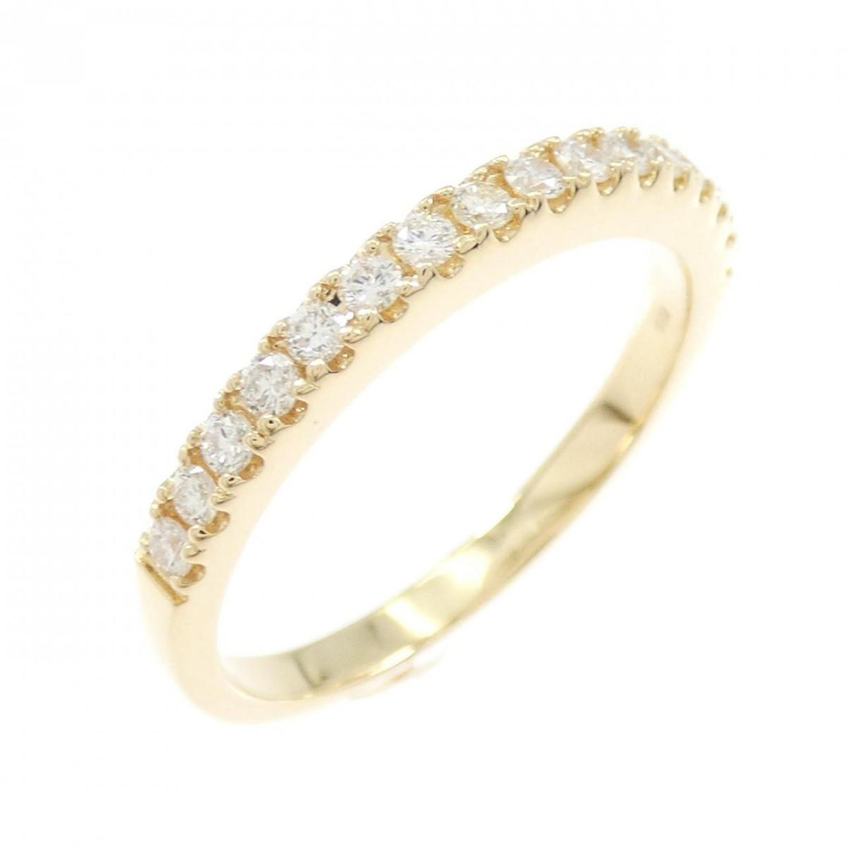 【リメイク】K18YG ハーフエタニティ ダイヤモンド リング 0.32CT【中古】