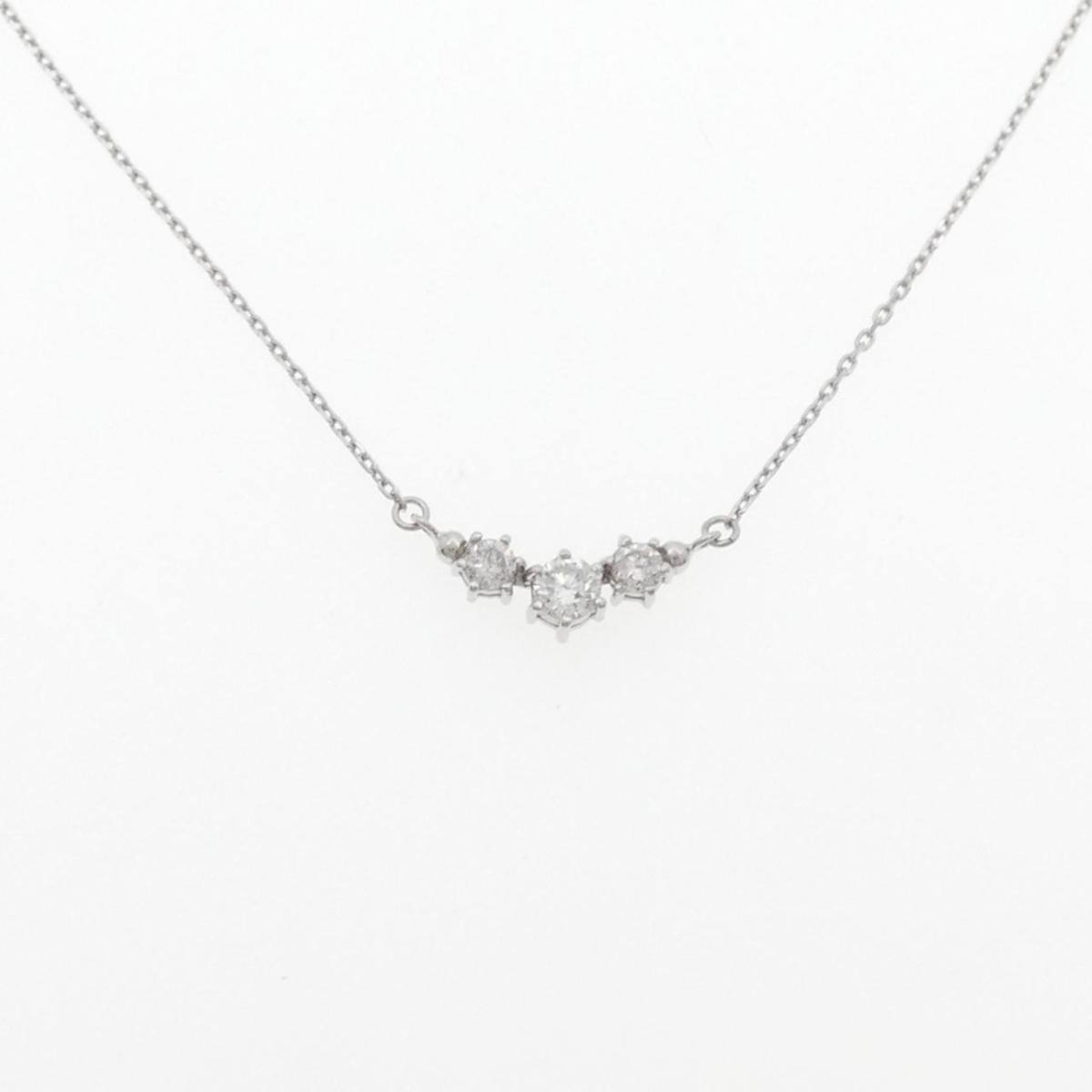 PT850 ダイヤモンド ネックレス 0.50CT【中古】