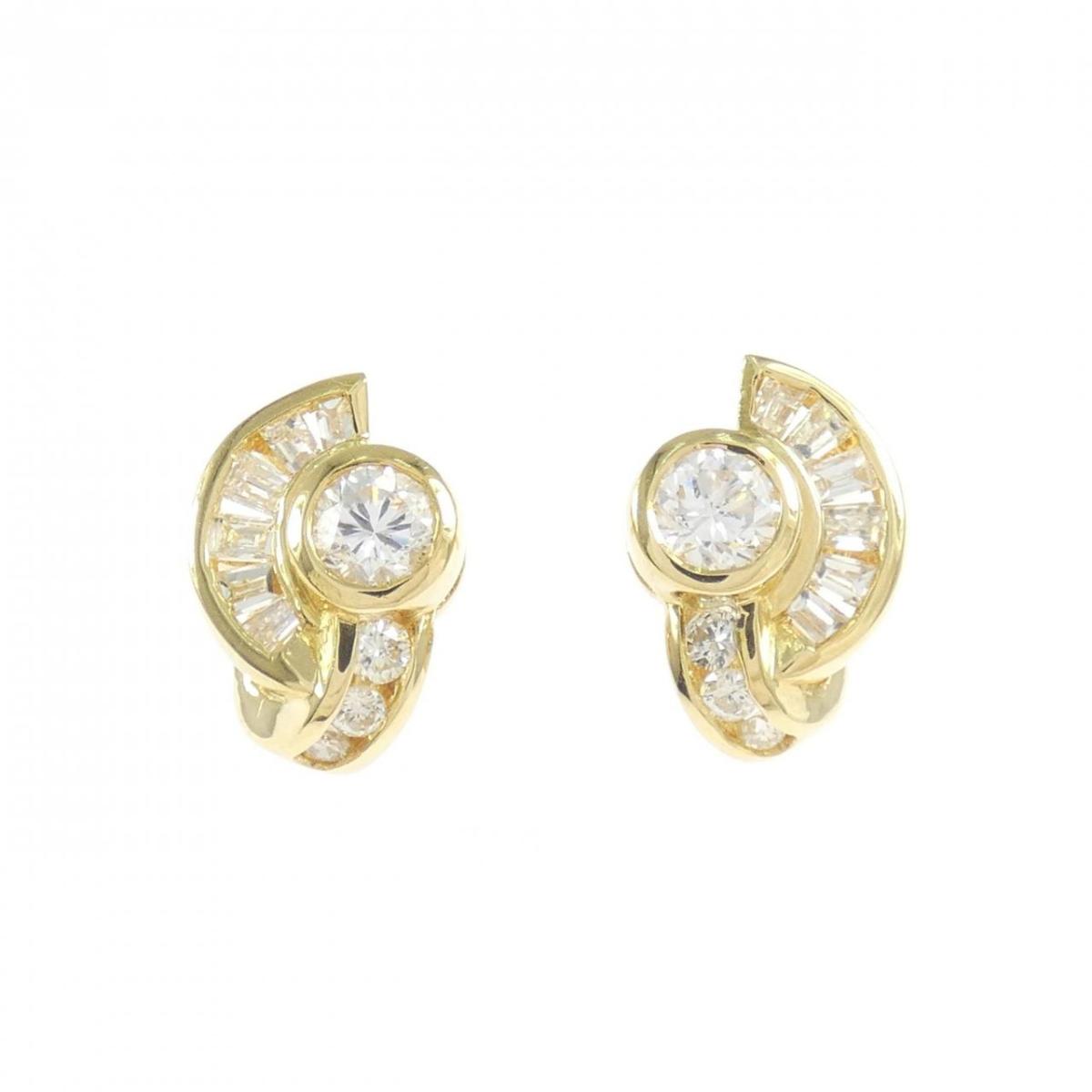 K18YG ダイヤモンド ピアス 1.10CT【中古】 115,300円