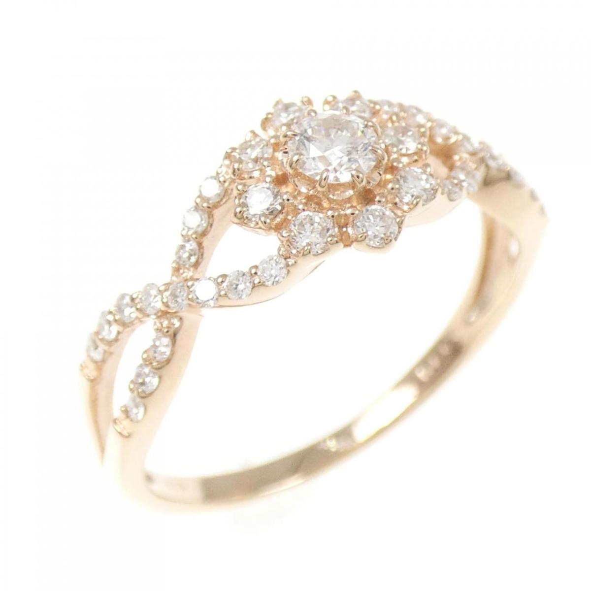 K18PG ダイヤモンド リング 0.110CT【中古】
