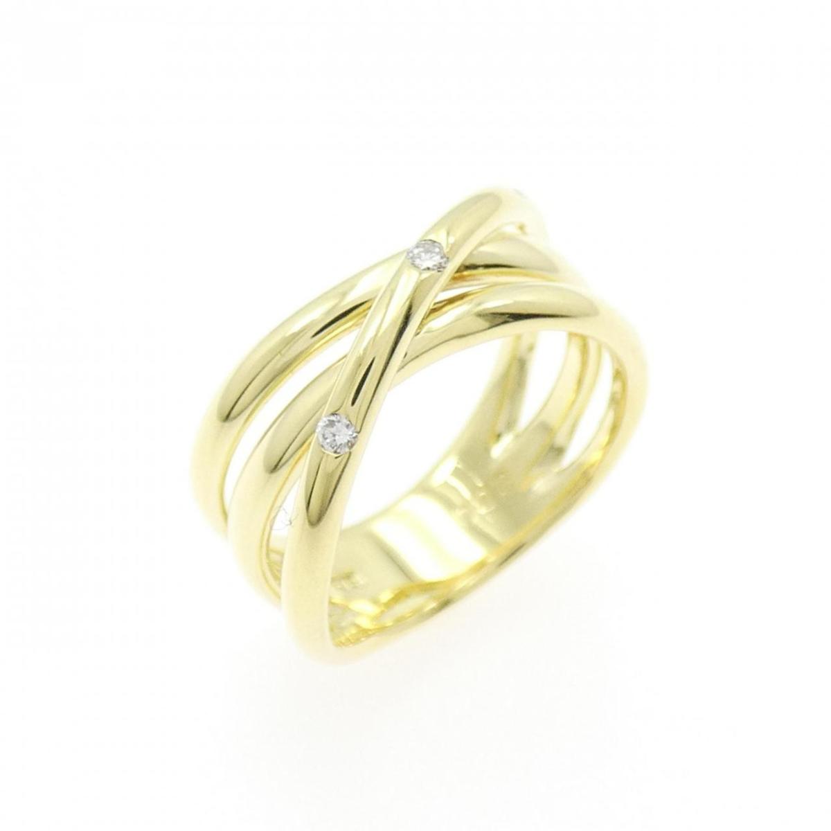 K18YG ダイヤモンド ピンキーリング 0.03CT【中古】