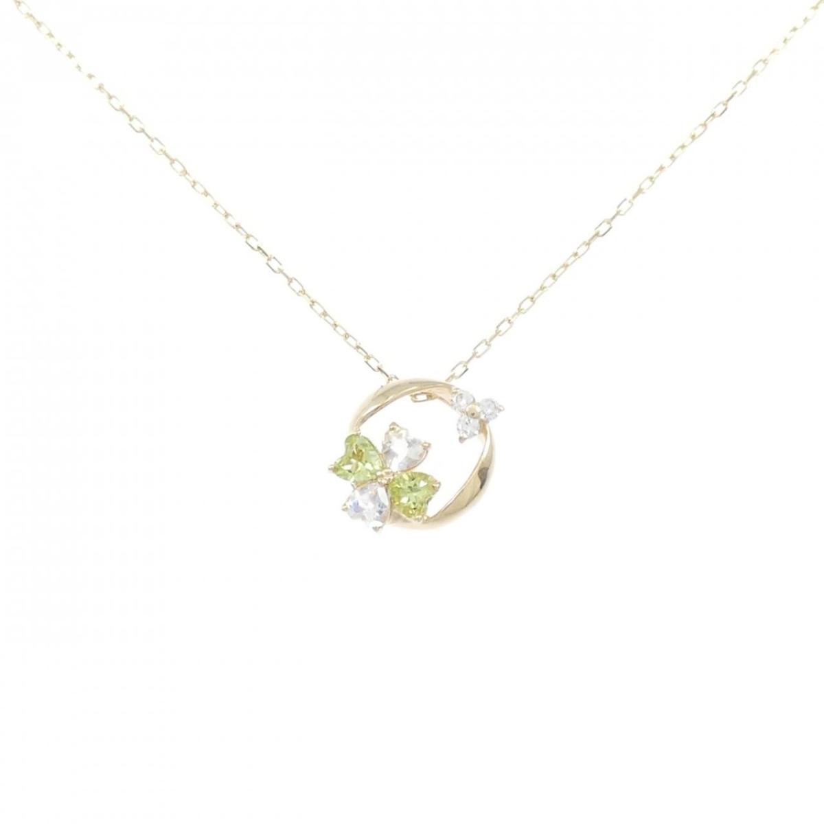 クミキョク クローバー カラーストーン ネックレス【中古】