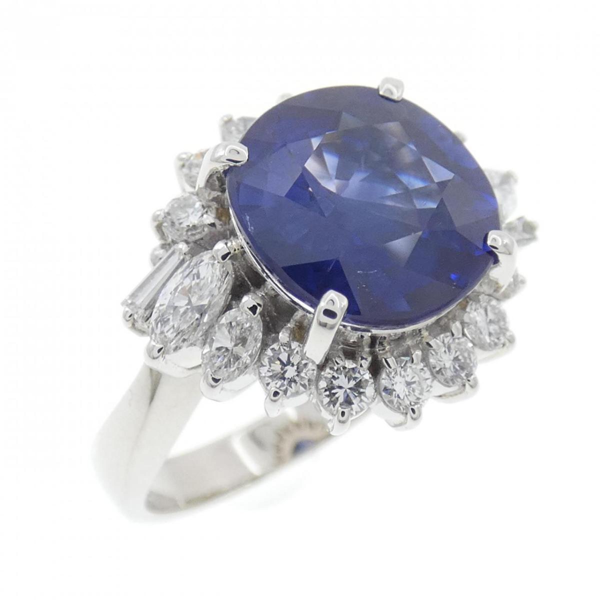 PT900 サファイヤ リング 4.13CT【中古】