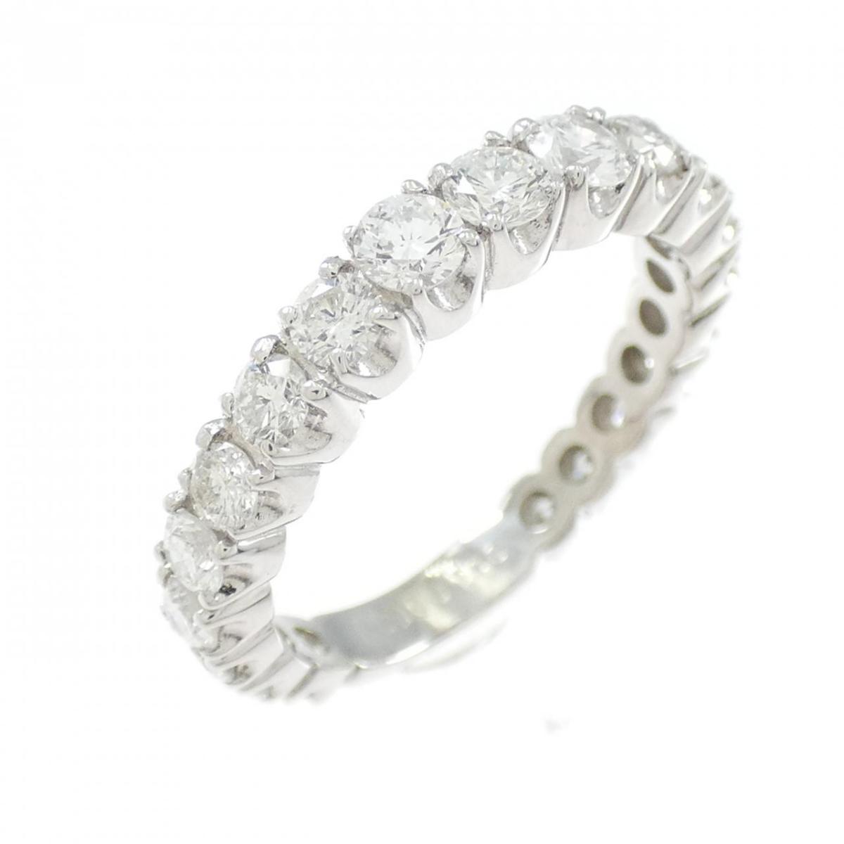 PT900 ハーフエタニティ ダイヤモンド リング 1.00CT【中古】