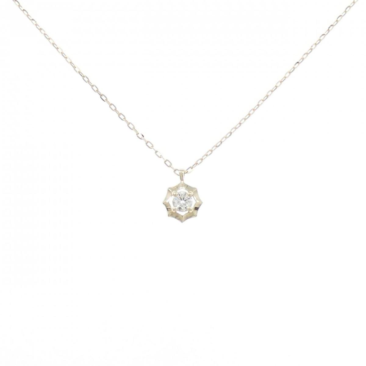 K10YG ダイヤモンド ネックレス 0.05CT【中古】