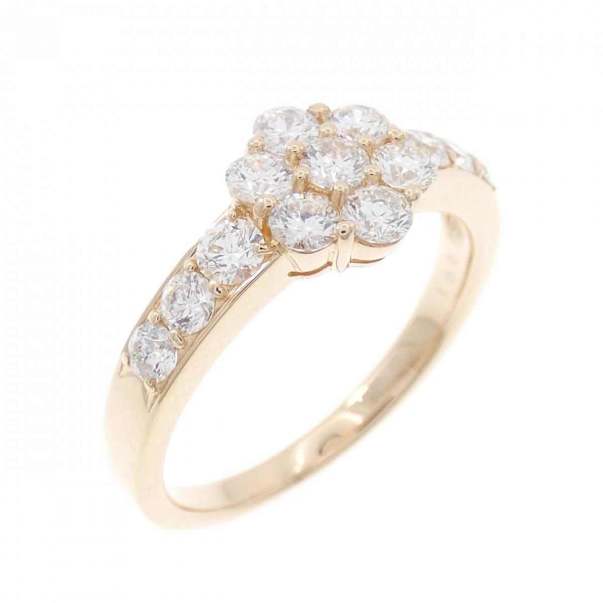 K18PG フラワー ダイヤモンド リング 1.00CT【中古】|KOMEHYO ONLINESTORE 店