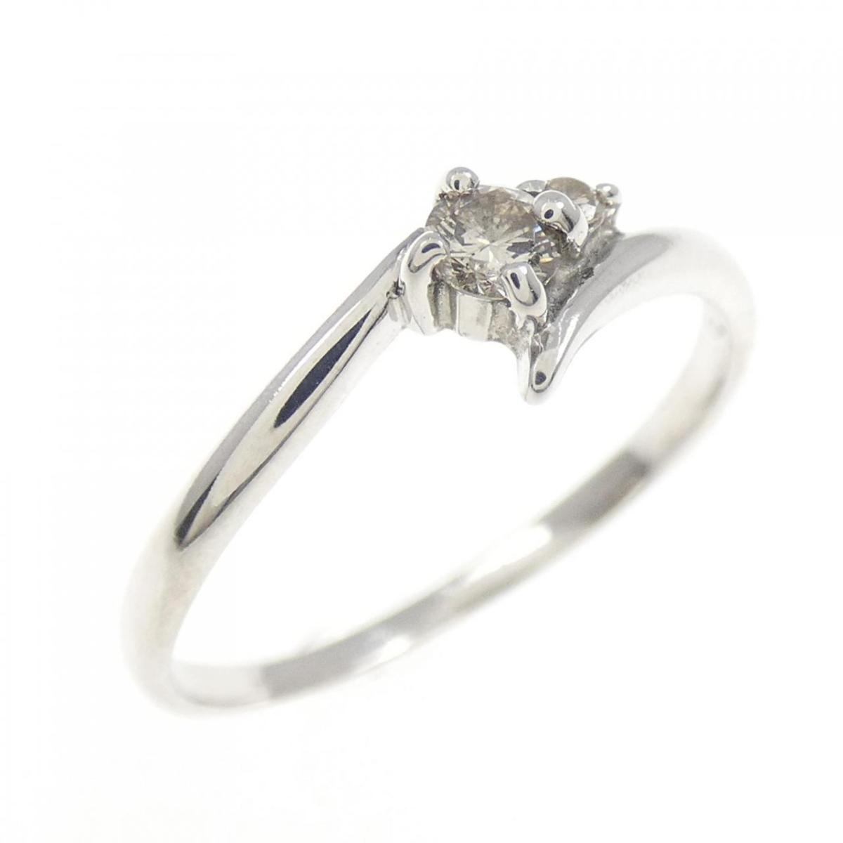 K18WG ダイヤモンド リング 0.09CT【中古】
