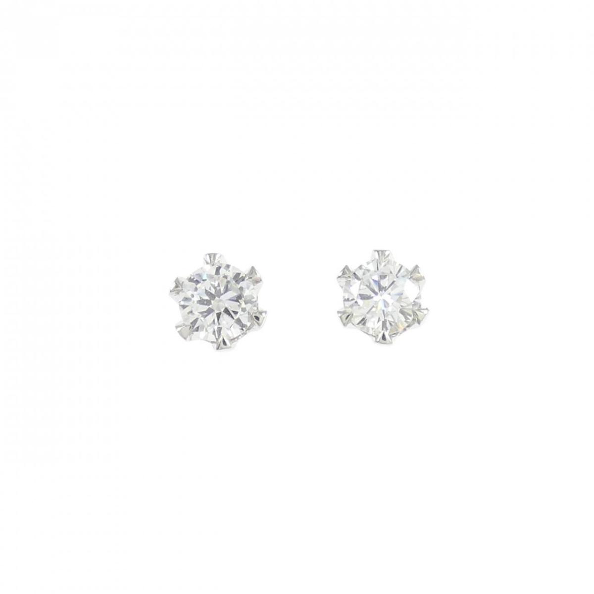 PT900 ソリティア ダイヤモンド ピアス 0.489CT【中古】|KOMEHYO ONLINESTORE 店