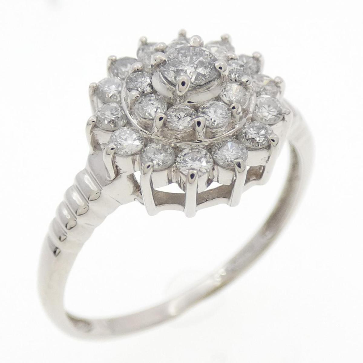 PT900 フラワー ダイヤモンド リング 0.50CT【中古】｜KOMEHYO ONLINESTORE 店