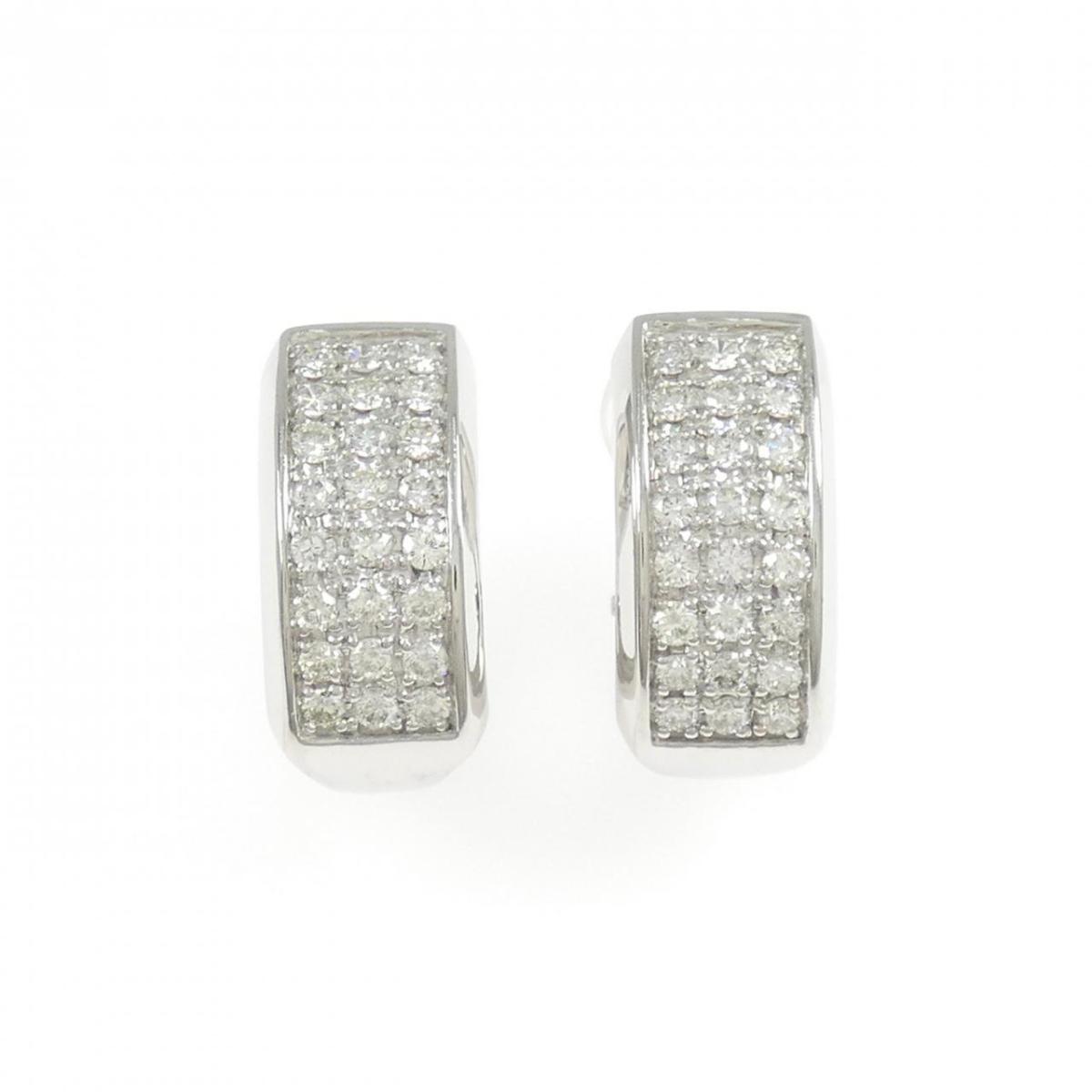 K18WG ダイヤモンド ピアス/イヤリング 1.00CT【中古】