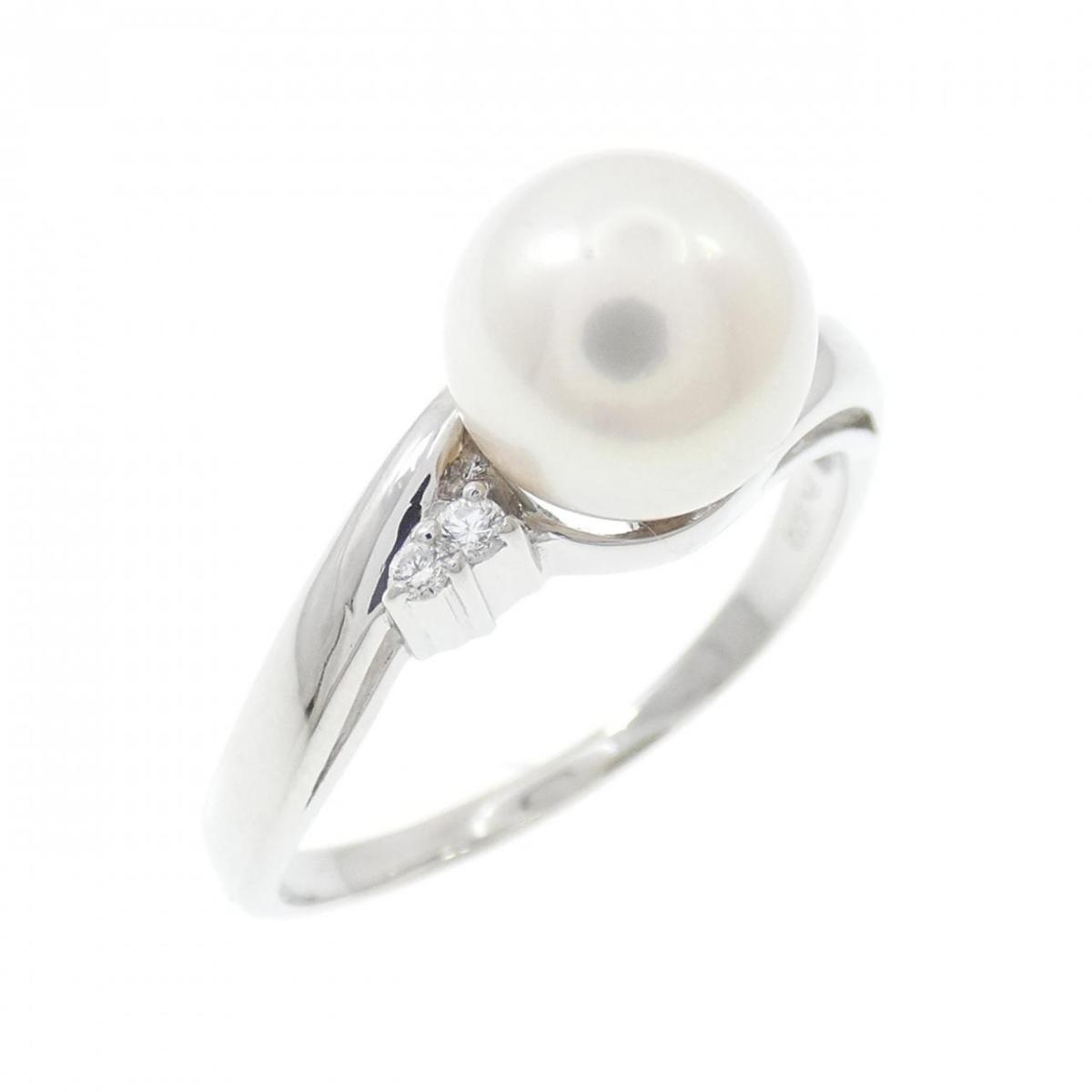 PT900 アコヤパール リング 8mm【中古】