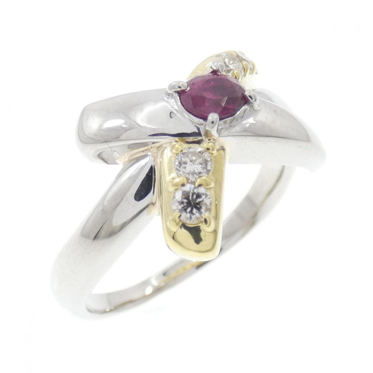 PT900/K18YG ルビー リング 0.37CT【中古】｜KOMEHYO ONLINESTORE 店