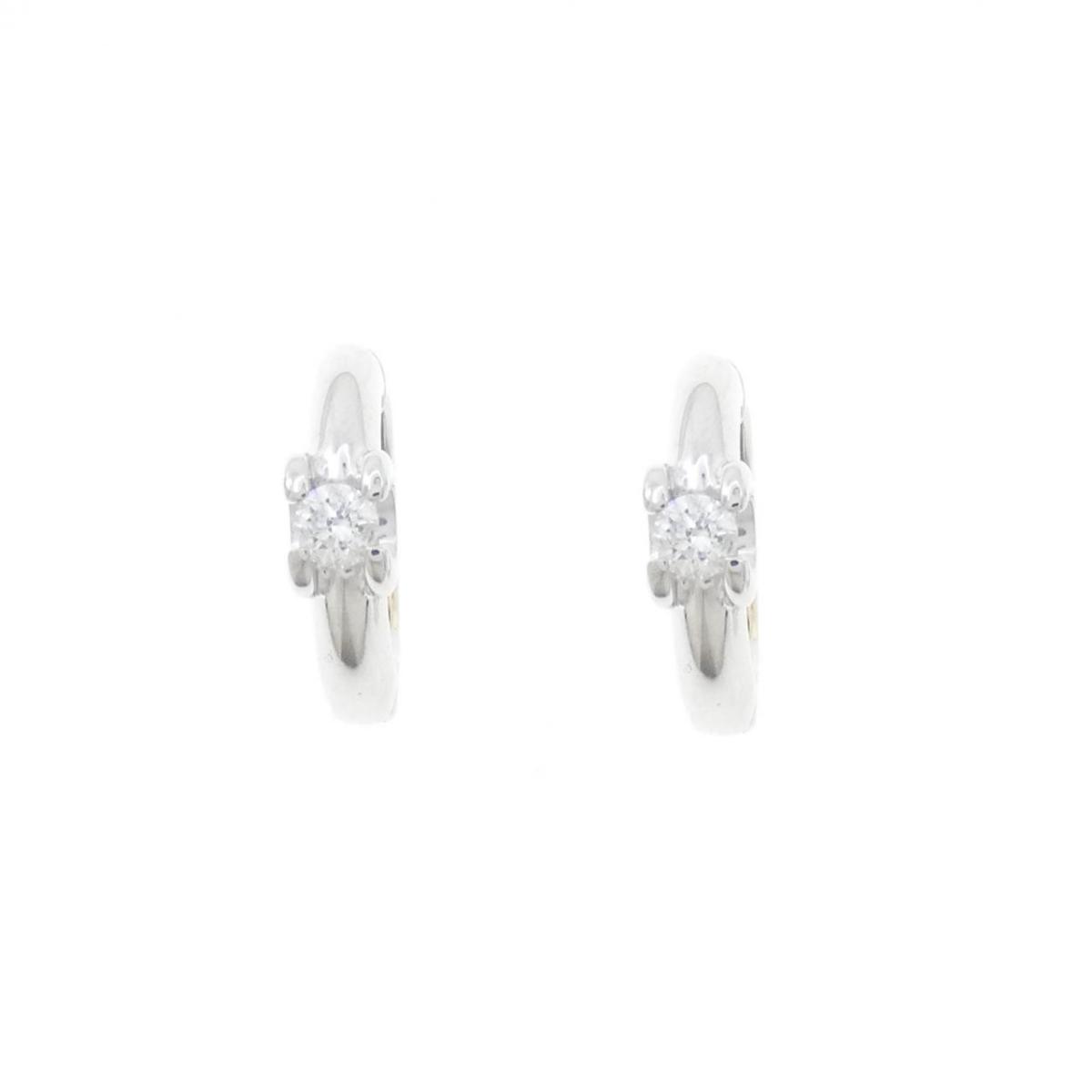 K14WG ダイヤモンド イヤリング 0.20CT【中古】