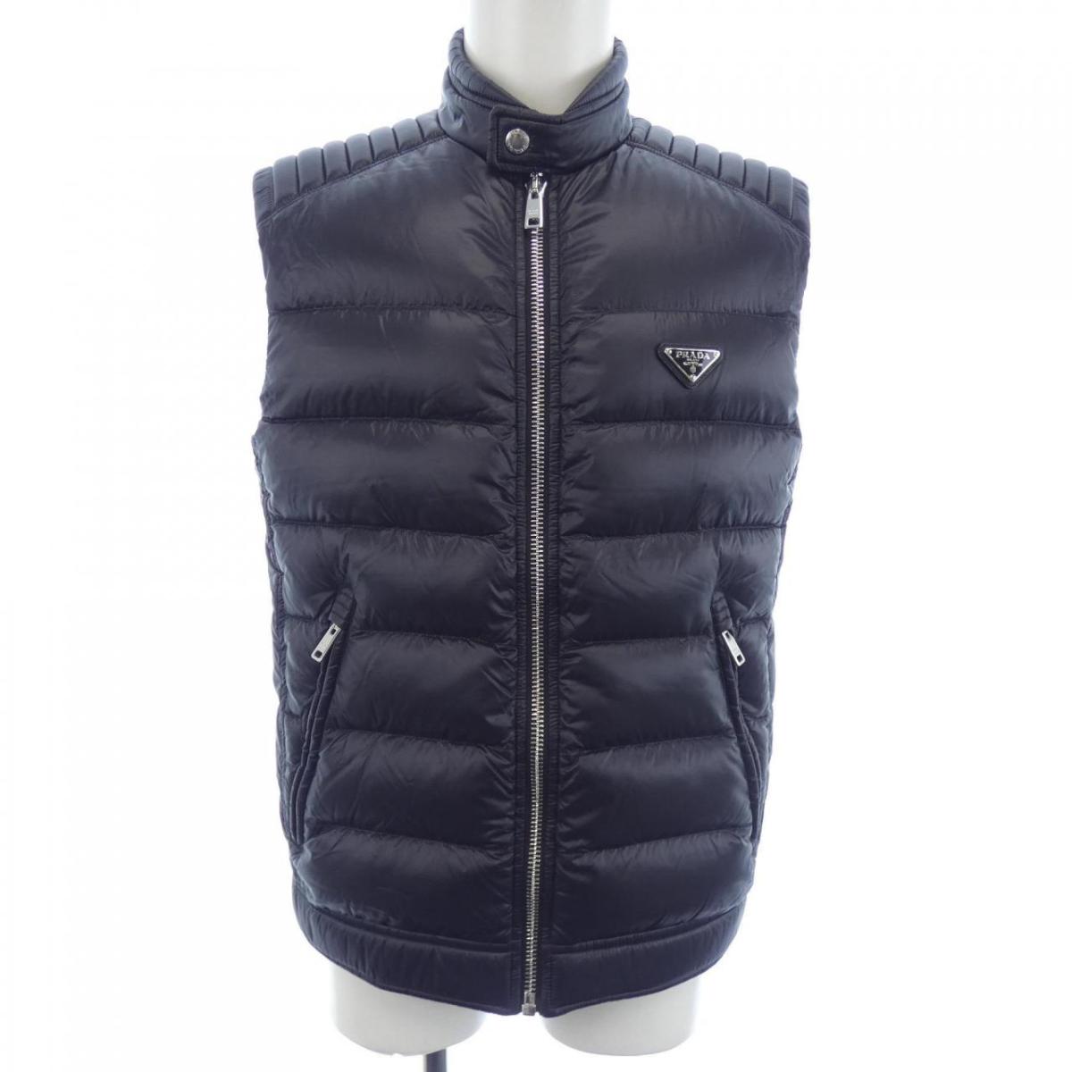 楽天市場】PRADA メンズ ダウンベスト ロゴプレート付き ライト