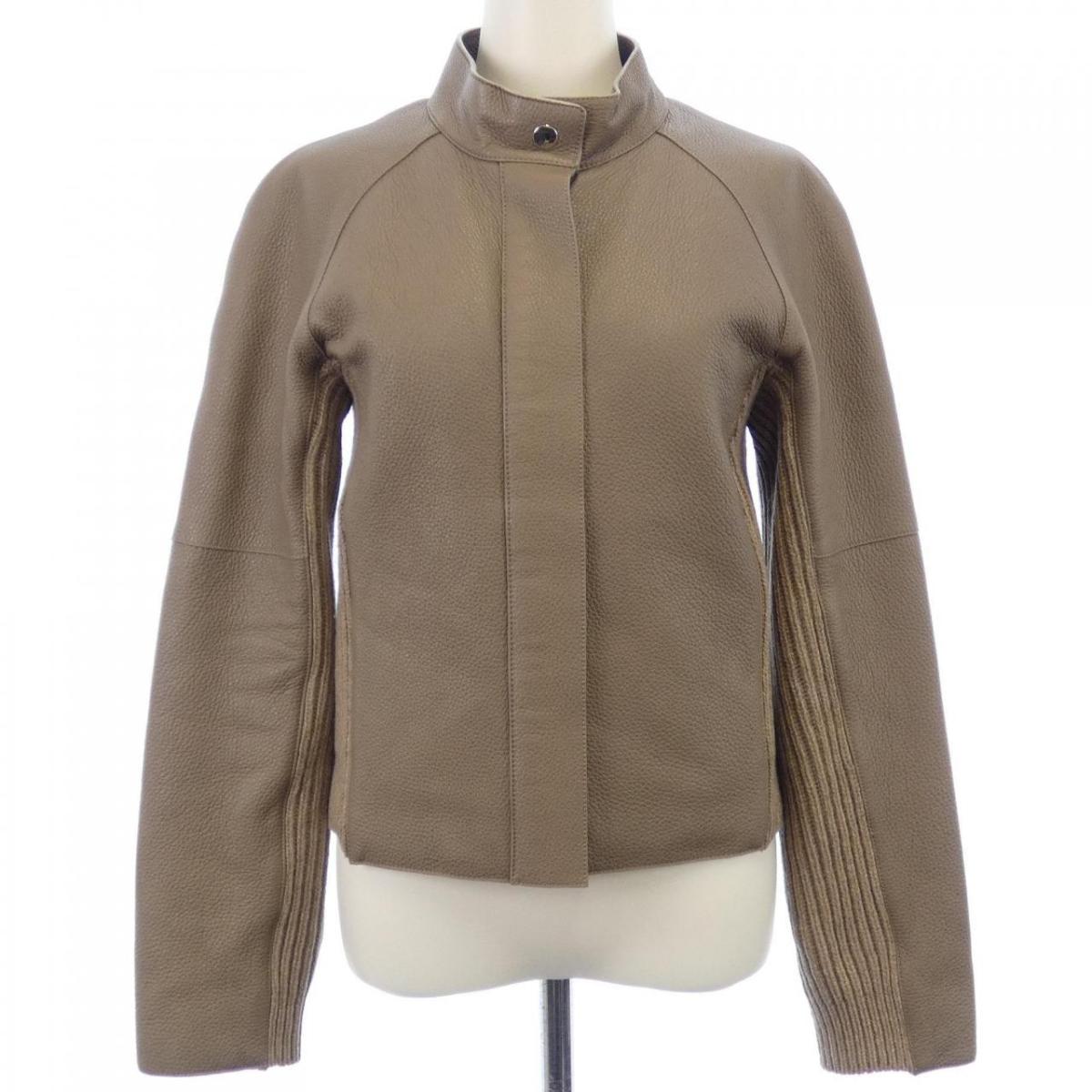 エルメス HERMES 3H1215D2 なめし革上衣【中古】 レディースファッション-コート・ジャケット