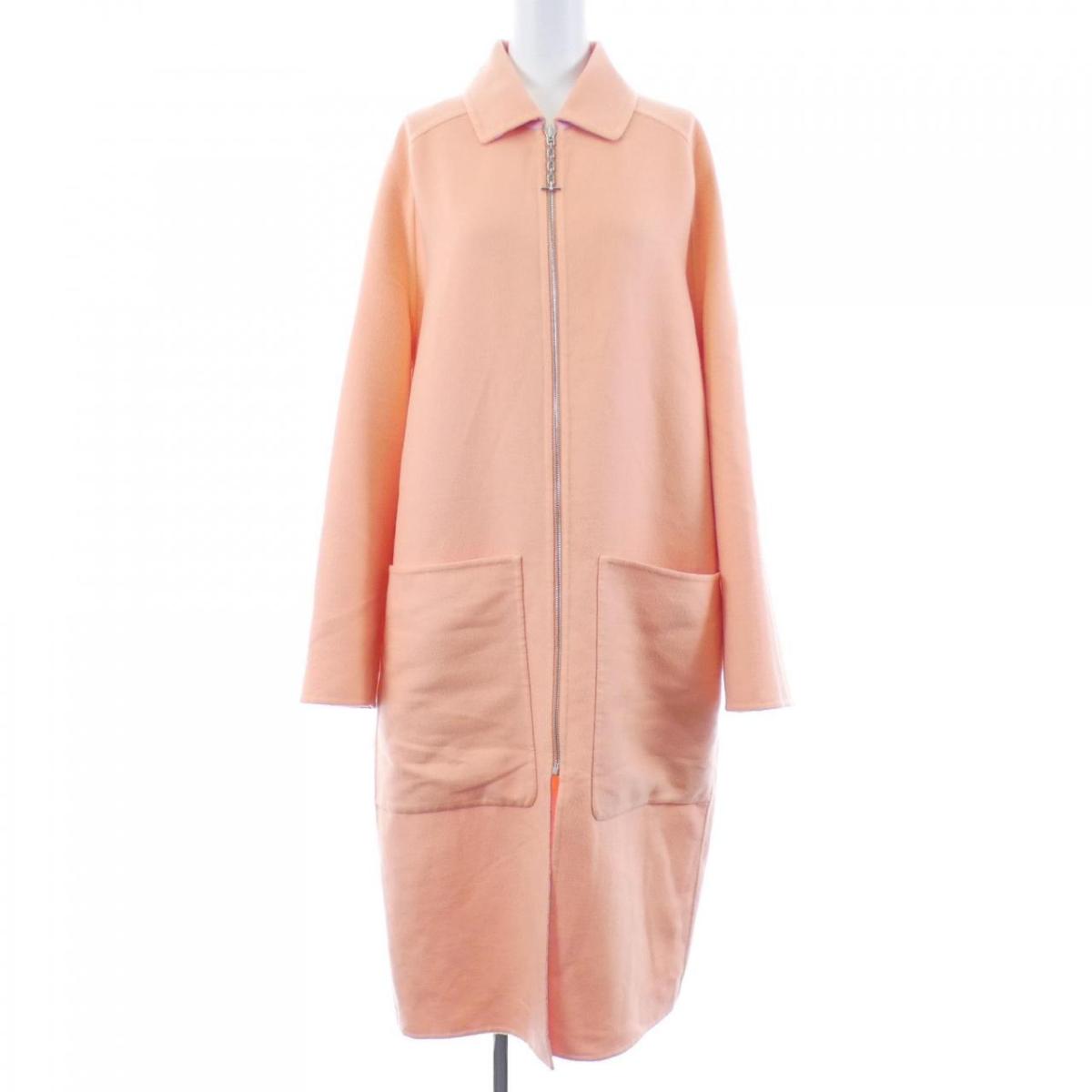 エルメス HERMES シェーヌダンクル CHAINE D\u0027ANCRE 3E0130D1 厚地の外套【中古】 コート・ジャケット-レディースファッション