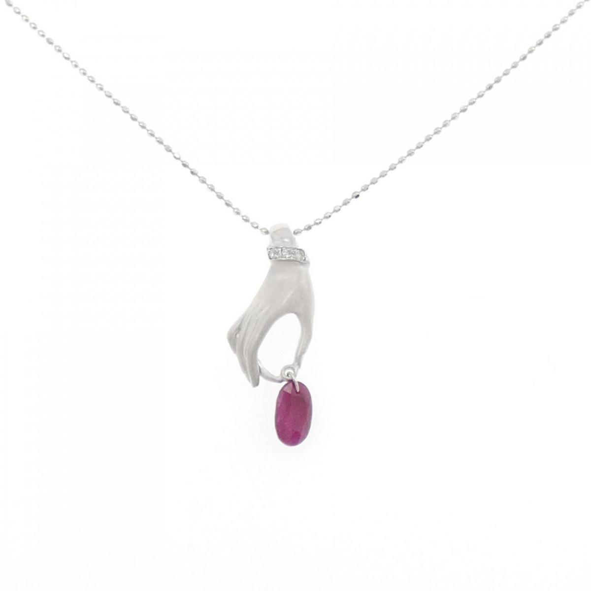 K18WG ルビー ネックレス 0.90CT【中古】|KOMEHYO ONLINESTORE 店