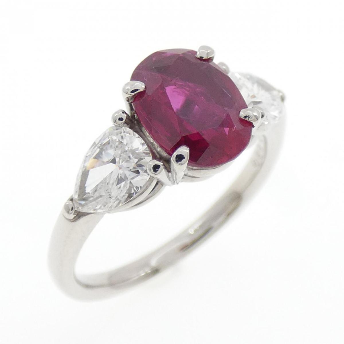 PT900 ルビー リング 1.39CT【中古】