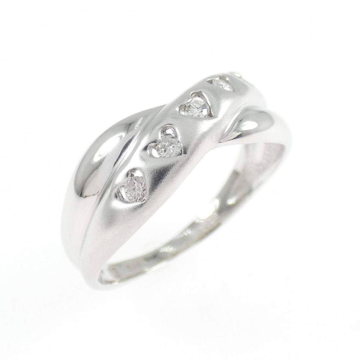 K18WG ハート ダイヤモンド リング 0.08CT【中古】｜KOMEHYO ONLINESTORE 店