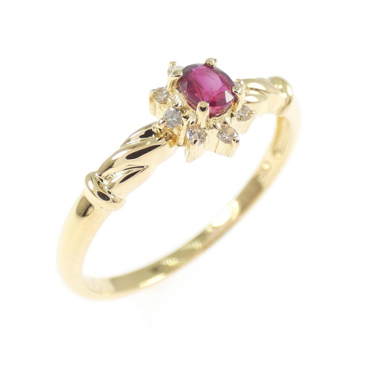 K18YG ルビー リング【中古】 42,360円
